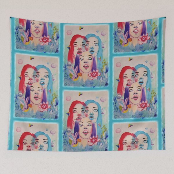 Item preview, Psychodelic colorful girl portrait designed and sold by Kajper.