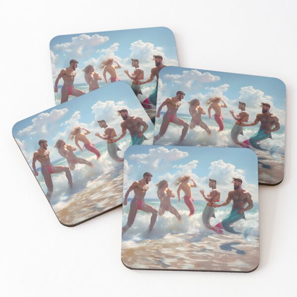 Item preview, Ocean Side Merman Beach Party designed and sold by WesScottsWhimsy.
