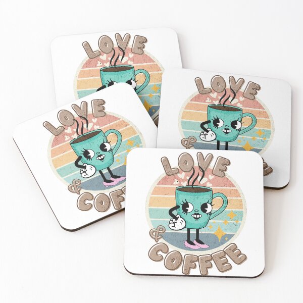 Item preview, Love and Coffee / 1930 Cartoon Style Coffee Mug Print. designed and sold by Thehatinthecat.