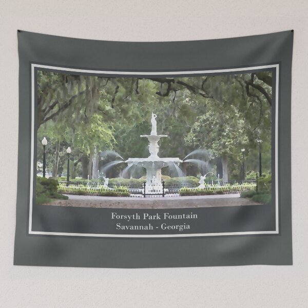 Item preview, Forsyth Park Fountain Savannah Georgia watercolor designed and sold by studioss76.