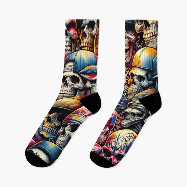 Item preview, Graffiti Skull Pattern Print designed and sold by PinUpPizzazz.