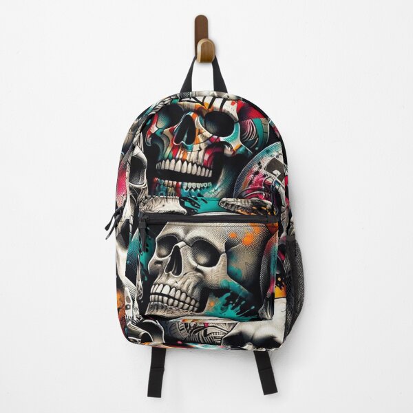 Item preview, Graffiti Skulls Pattern Print designed and sold by PinUpPizzazz.