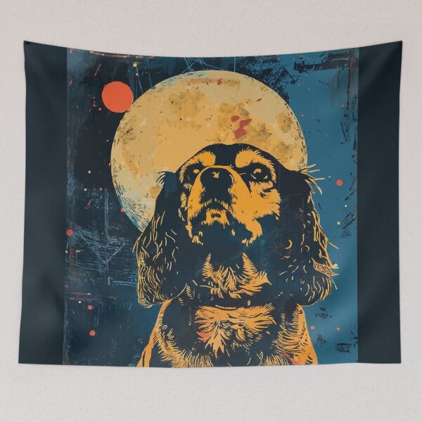 Item preview, Cavalier King dog grunge portrait designed and sold by etherElric.