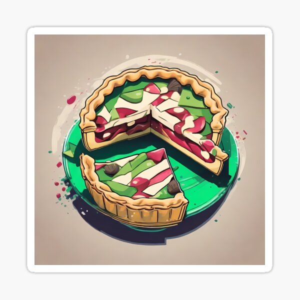 Isometric Sweet Fruit Pie Logo Sticker