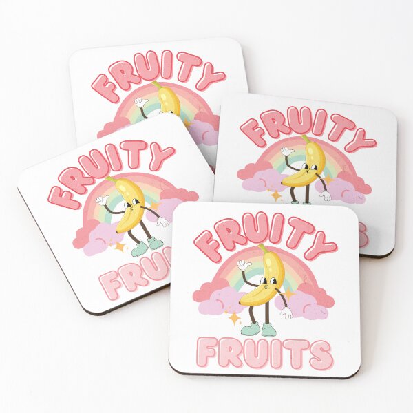 Item preview, Banana Fruit Cartoon Style Print "Fruity Fruts" designed and sold by Thehatinthecat.