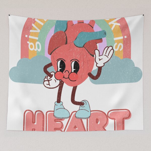 Item preview, Giving a Fuck is Heart Work / 1930 Cartoon Style Print designed and sold by Thehatinthecat.