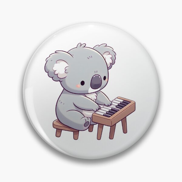 Artikelvorschau, Koala spielt Klavier – Geschenk für Koala-Liebhaber, ich liebe Koalas entworfen und verkauft von VintageCreator.