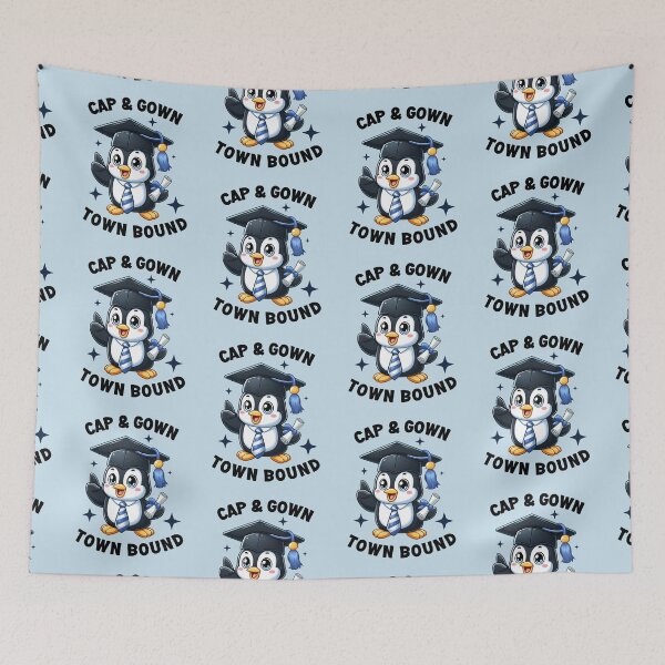 Item preview, Penguin Grad: Cap & Gown, Town Bound! - College Graduation designed and sold by kcaandwu.