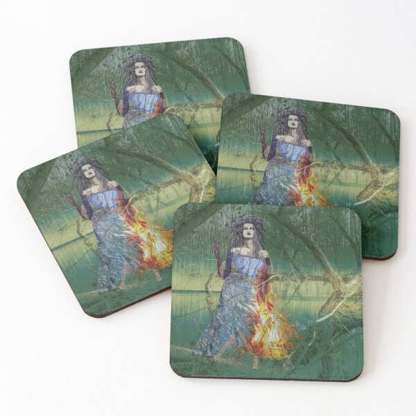 Aperçu de l'œuvre Marzanna, déesse balte badass du printemps créée et vendue par MsPinkDesigns.