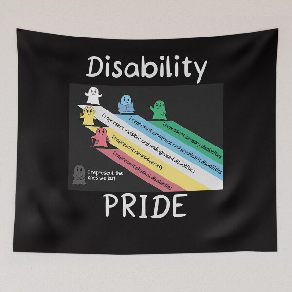 Item preview, Disability Pride With Ghosts And Descriptions designed and sold by TarraLGraham.