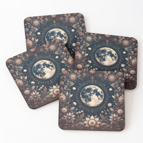 Item preview, Midnight Botanical Moon Art designed and sold by JuniperFinch.