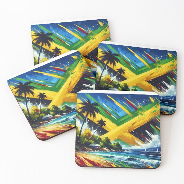 Item preview, Acrylic Jamaican Flag Design designed and sold by ssmg80.