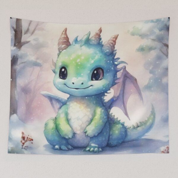 Item preview, Baby dragon in winter designed and sold by Astralia.