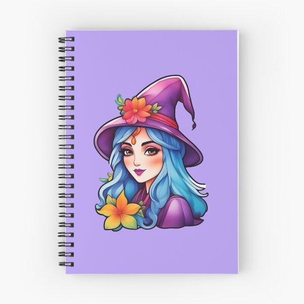 Item preview, cute witch with blue hair designed and sold by Cosmicreations1.