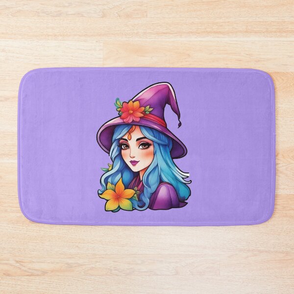 Item preview, cute witch with blue hair designed and sold by Cosmicreations1.
