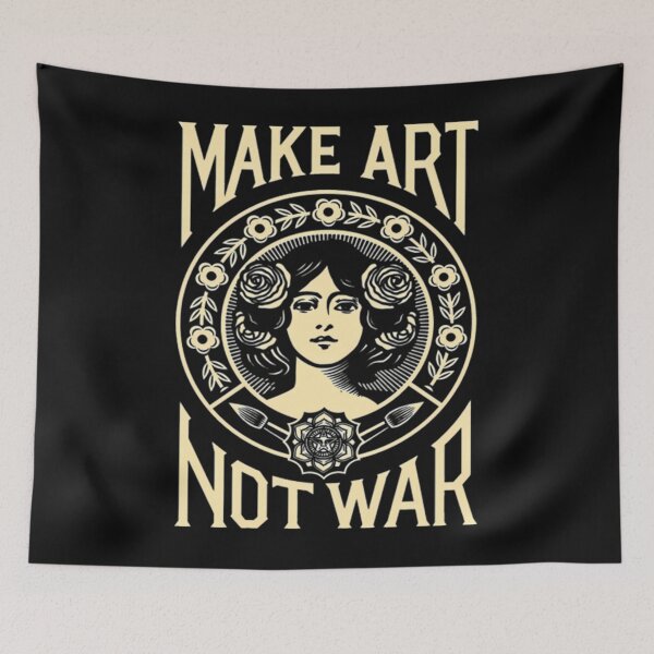 Item preview, Make Art Not War peace Slogan designed and sold by MASSIMOMAZZA.