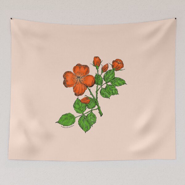 Item preview, Orange Quartered Rose Bloom Semi-Double 8-15 Petals In 2 Rows designed and sold by Rachael Taylor.