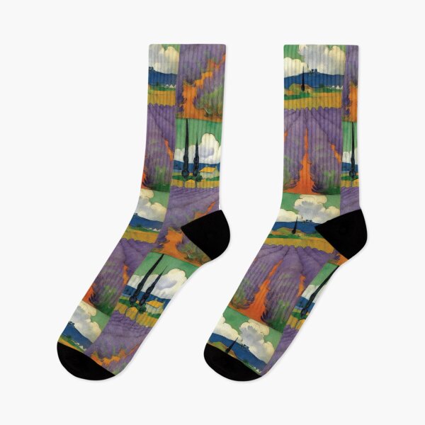 Item preview, Provence Lavender Field Painting Paul Gaugin Inspired designed and sold by retrographics.