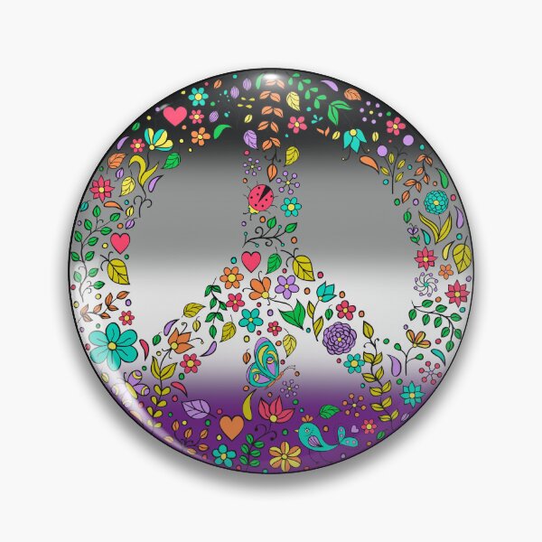 Item preview, Hippie Vibes Asexual Pride Flag Peace Sign, Subtle Asexual Pride Design designed and sold by Travelslightly.