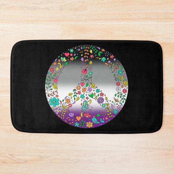 Item preview, Hippie Vibes Asexual Pride Flag Peace Sign, Subtle Asexual Pride Design designed and sold by Travelslightly.