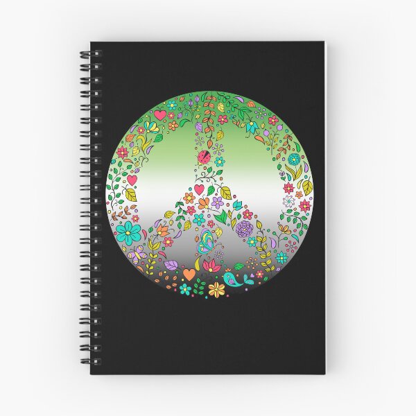 Item preview, Hippie Vibes Aromantic Pride Flag Peace Sign, Subtle Aromantic Pride Design designed and sold by Travelslightly.