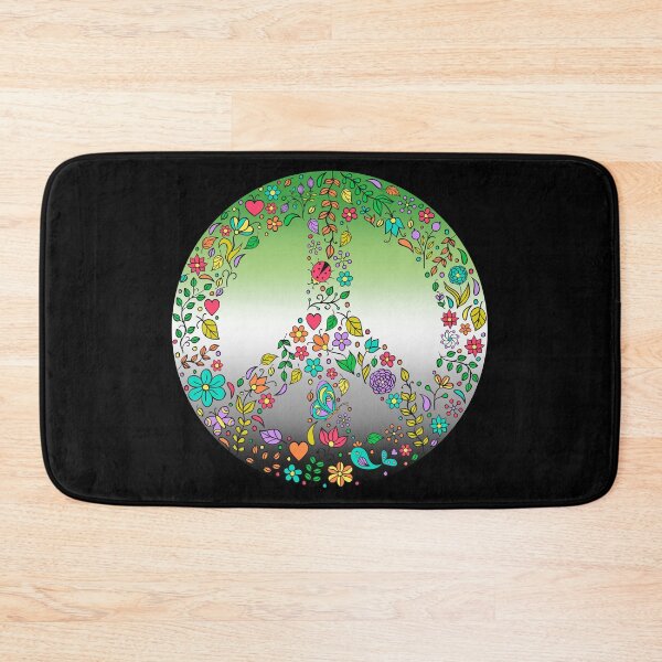 Item preview, Hippie Vibes Aromantic Pride Flag Peace Sign, Subtle Aromantic Pride Design designed and sold by Travelslightly.