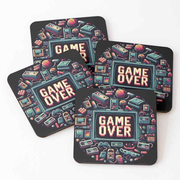 Item preview, game over video game vintage retro aesthetic gamer 80s 90s  designed and sold by ThinaArte.