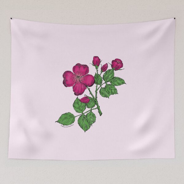 Item preview, Deep Pink Quartered Rose Bloom Semi-Double 8-15 Petals In 2 Rows designed and sold by Rachael Taylor.