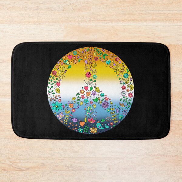 Item preview, Hippie Vibes AroAce Pride Flag Peace Sign, Subtle AroAce Pride Design designed and sold by Travelslightly.