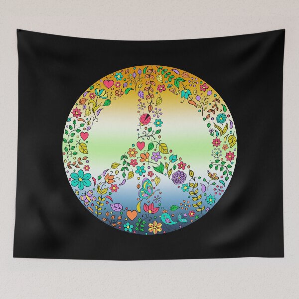 Item preview, Hippie Vibes AroAce Agender Pride Flag Peace Sign, Subtle AroAce Agender Pride Design designed and sold by Travelslightly.