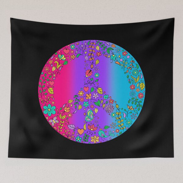 Item preview, Hippie Vibes Androgynous Pride Flag Peace Sign, Subtle Androgynous Pride Design designed and sold by Travelslightly.