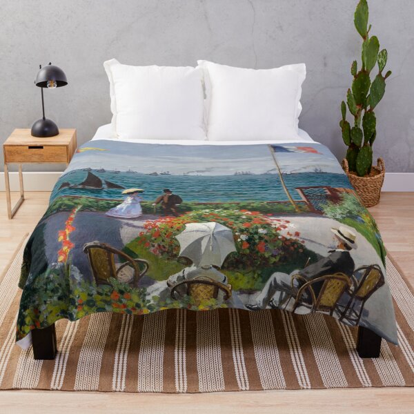 Item preview, Garden at Sainte-Adresse Claude Monet Impressionist Painting designed and sold by Jaydee001.