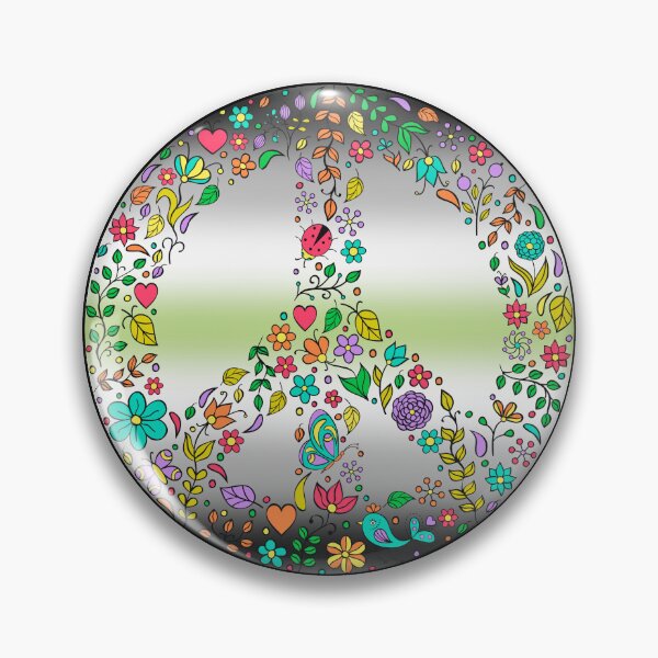 Item preview, Hippie Vibes Agender Pride Flag Peace Sign, Subtle Agender Pride Design designed and sold by Travelslightly.