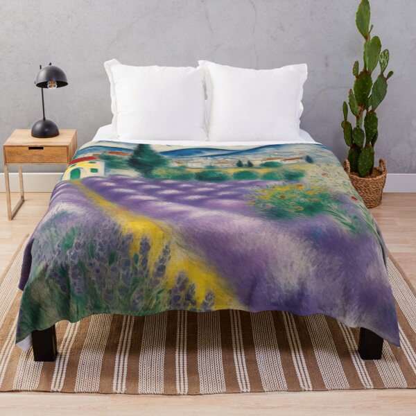 Item preview, Lavender Field Painting Marc Chagall Inspired designed and sold by retrographics.