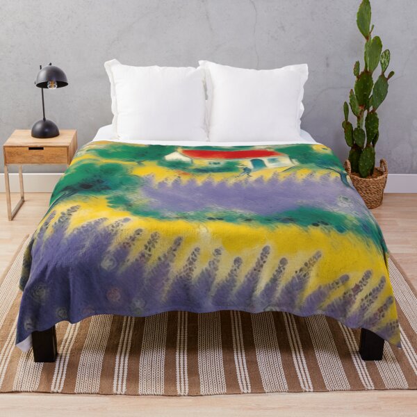 Item preview, Lavender Field Painting Marc Chagall Inspired No. 2 designed and sold by retrographics.