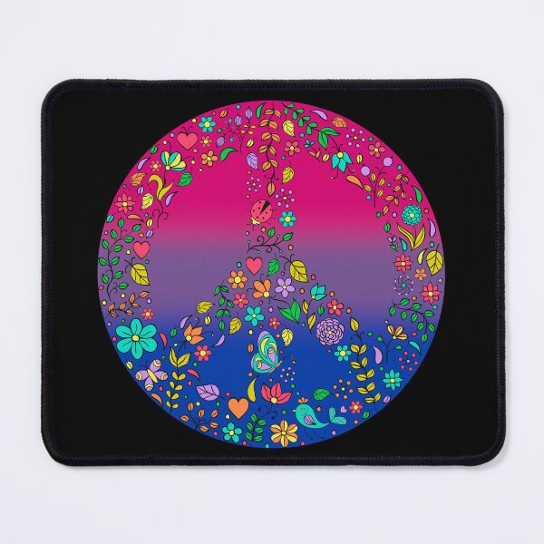 Item preview, Hippie Vibes Bisexual Pride Flag Peace Sign, Subtle Bi Pride Design designed and sold by Travelslightly.