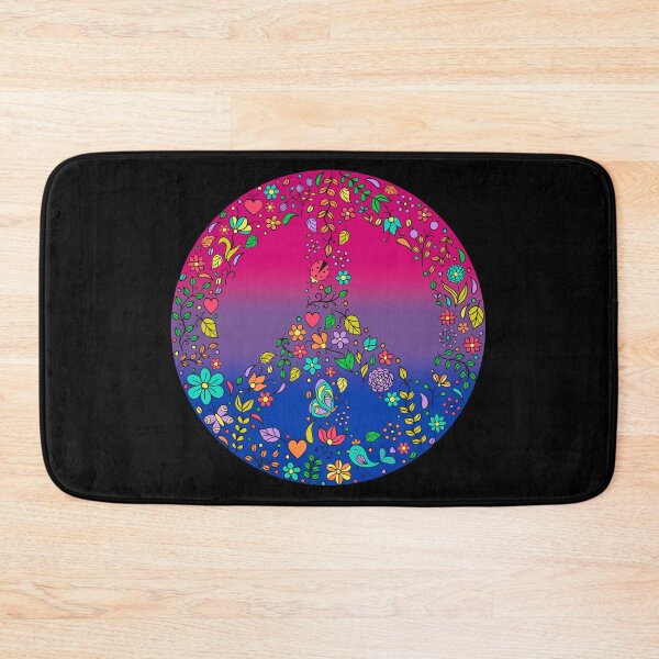 Item preview, Hippie Vibes Bisexual Pride Flag Peace Sign, Subtle Bi Pride Design designed and sold by Travelslightly.