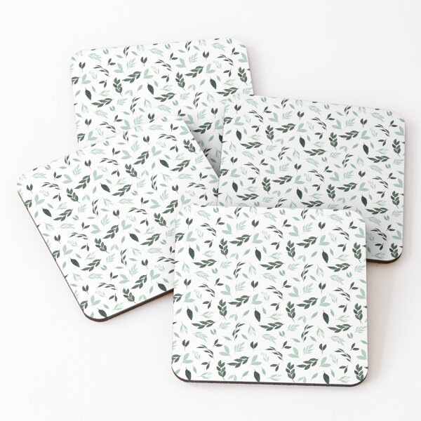 Item preview, White Foliage Plants Leaves Lover Spring Background Design Pattern March Saint St Patrick's Day designed and sold by Sarcastic Narwhal.