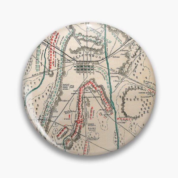 Item preview, American Civil War - Map Of The Battle Of Gettysburg - Vintage Map Print designed and sold by TheHappyK.