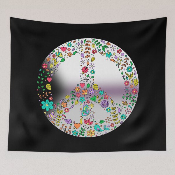 Item preview, Hippie Vibes Demisexual Pride Flag Peace Sign, Subtle Demi Pride Design designed and sold by Travelslightly.