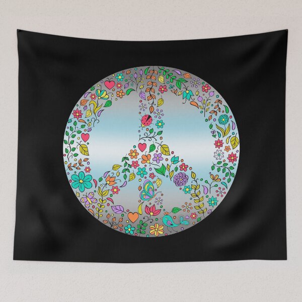 Item preview, Hippie Vibes Demiboy Pride Flag Peace Sign, Subtle Demiboy Pride Design designed and sold by Travelslightly.