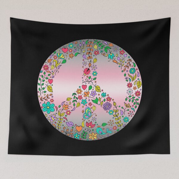 Item preview, Hippie Vibes Demigirl Pride Flag Peace Sign, Subtle Demigirl Pride Design designed and sold by Travelslightly.