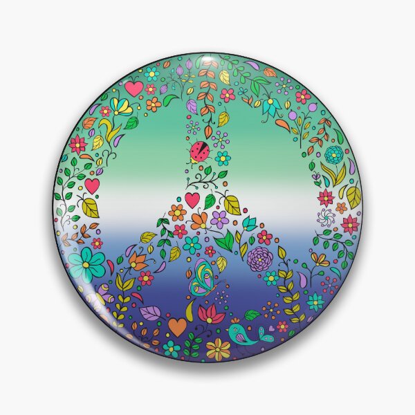 Item preview, Hippie Vibes Gay MLM Pride Flag Peace Sign, Subtle MLM Pride Design designed and sold by Travelslightly.