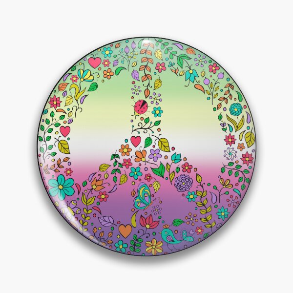 Item preview, Hippie Vibes Genderfae Pride Flag Peace Sign, Subtle Genderdoe Pride Design, fae faer genderfaunet  designed and sold by Travelslightly.
