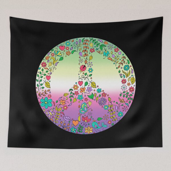 Item preview, Hippie Vibes Genderfae Pride Flag Peace Sign, Subtle Genderdoe Pride Design, fae faer genderfaunet  designed and sold by Travelslightly.