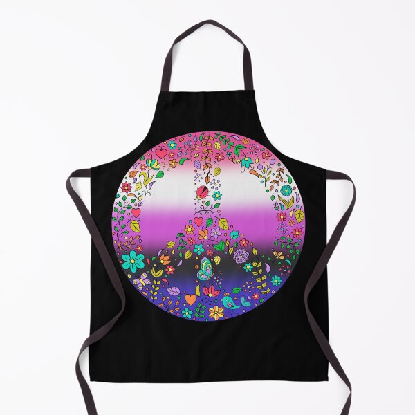 Item preview, Hippie Vibes Genderfluid Pride Flag Peace Sign, Subtle Genderfluid Pride Design designed and sold by Travelslightly.