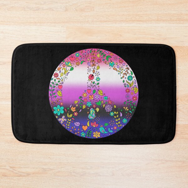 Item preview, Hippie Vibes Genderfluid Pride Flag Peace Sign, Subtle Genderfluid Pride Design designed and sold by Travelslightly.