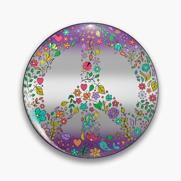 Item preview, Hippie Vibes Graysexual Pride Flag Peace Sign, Subtle Greysexual Pride Design designed and sold by Travelslightly.