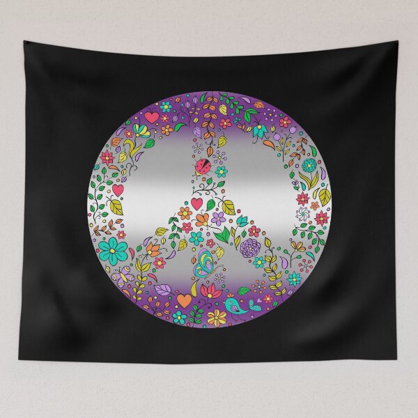 Item preview, Hippie Vibes Graysexual Pride Flag Peace Sign, Subtle Greysexual Pride Design designed and sold by Travelslightly.