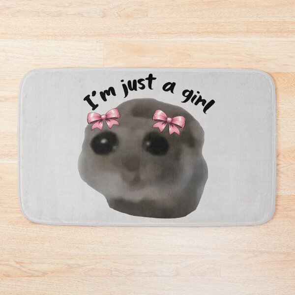 Item preview, Sad hamster: I'm just a girl designed and sold by Stardewwlove.